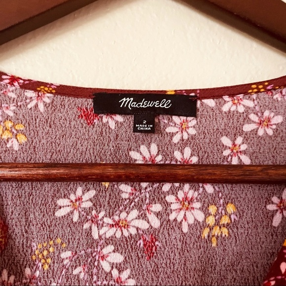 MADEWELL | Windowbox Floral Ruffle Faux Wrap Dress - Picture 4 of 5